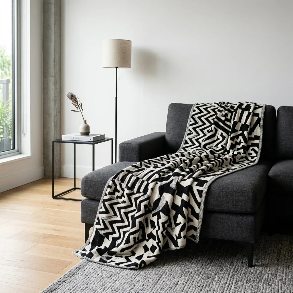 Black & White Throws & Blankets collection at Ideal Textiles