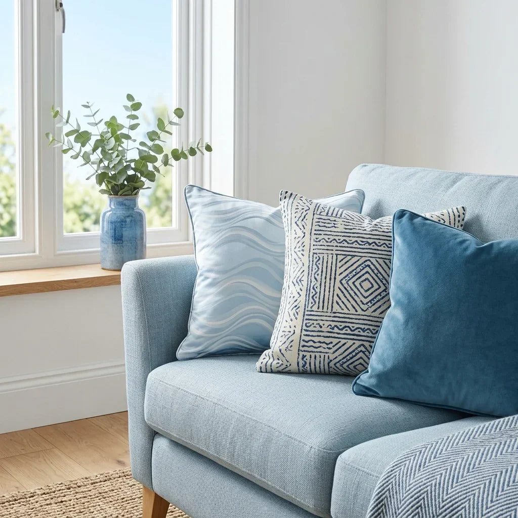 Blue Tones Cushions & Covers collection at Ideal Textiles