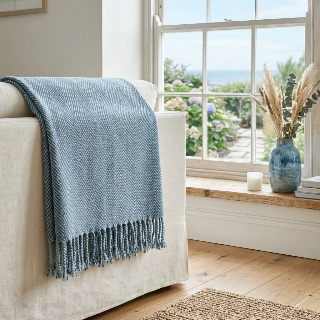 Blue Tones Throws & Blankets collection at Ideal Textiles