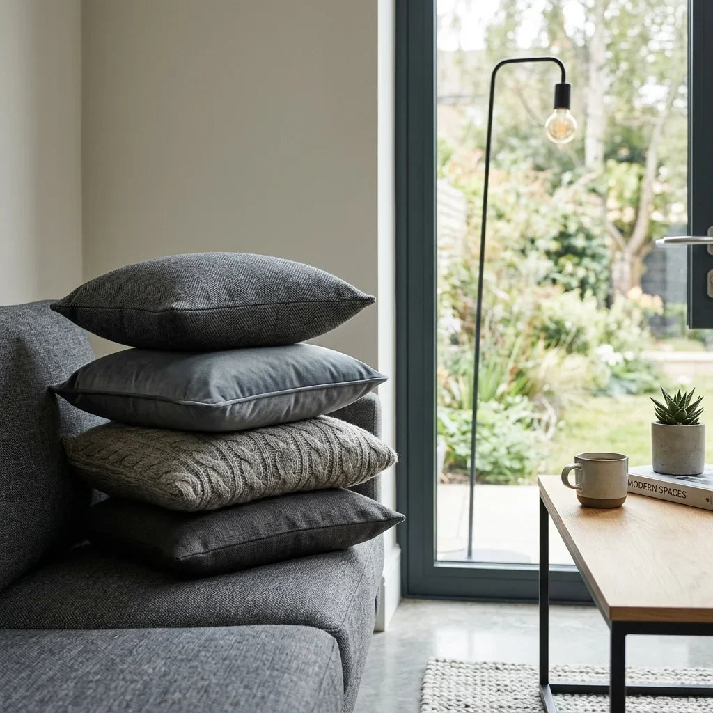 Grey Tones Cushions & Covers collection at Ideal Textiles