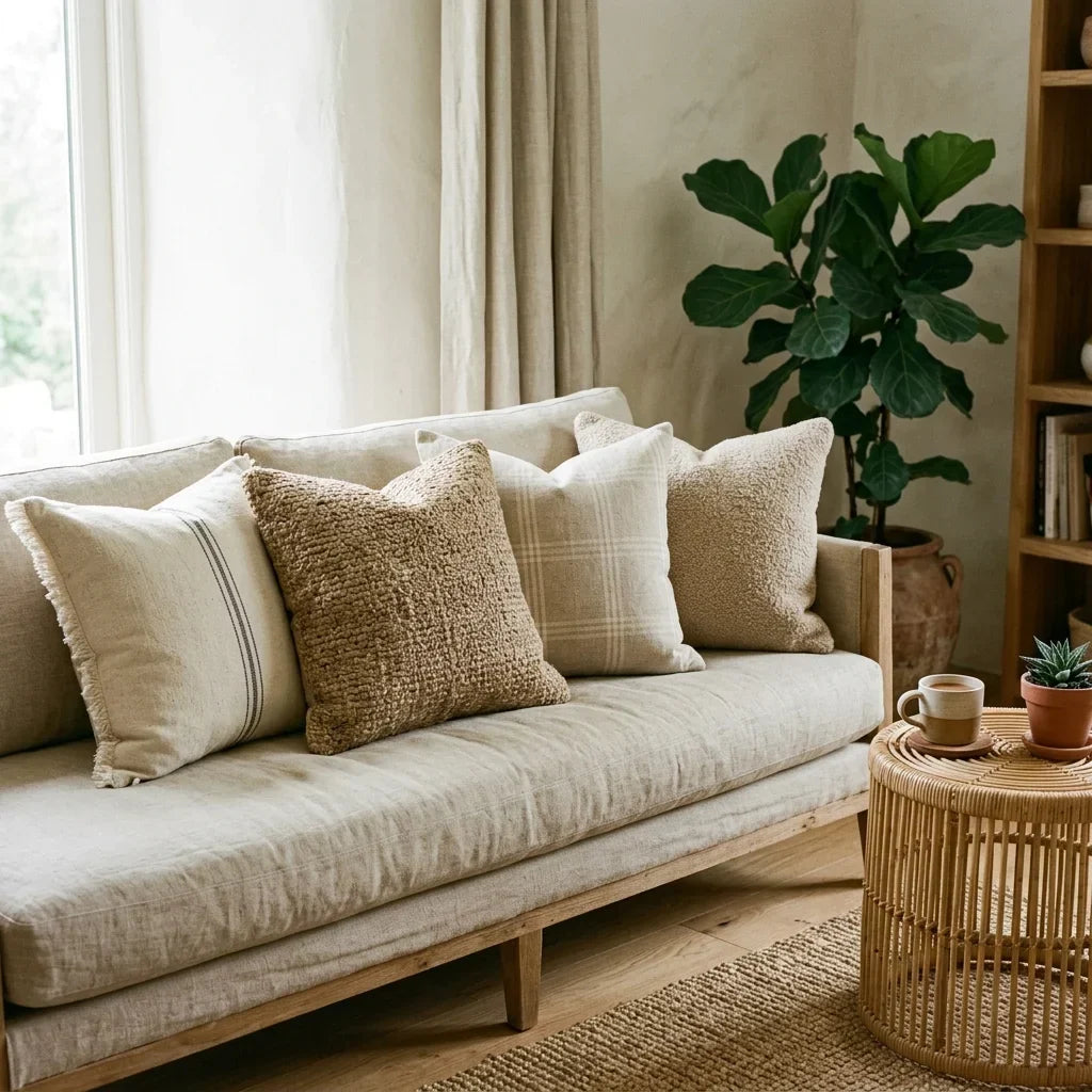 Natural Tones Cushions & Covers collection at Ideal Textiles