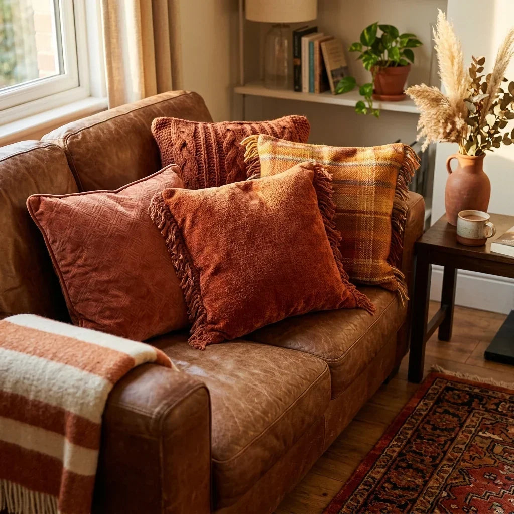 Warm Tones Cushions & Covers collection at Ideal Textiles
