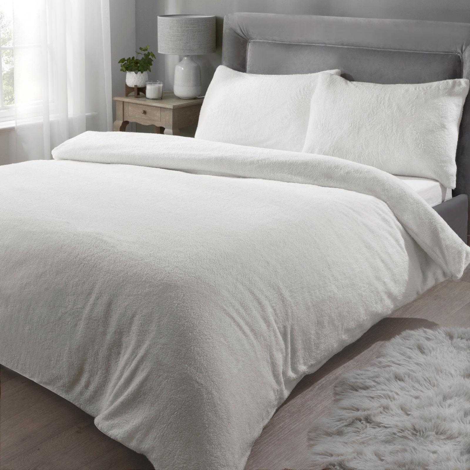 Sherpa Teddy Fleece Duvet Cover Set