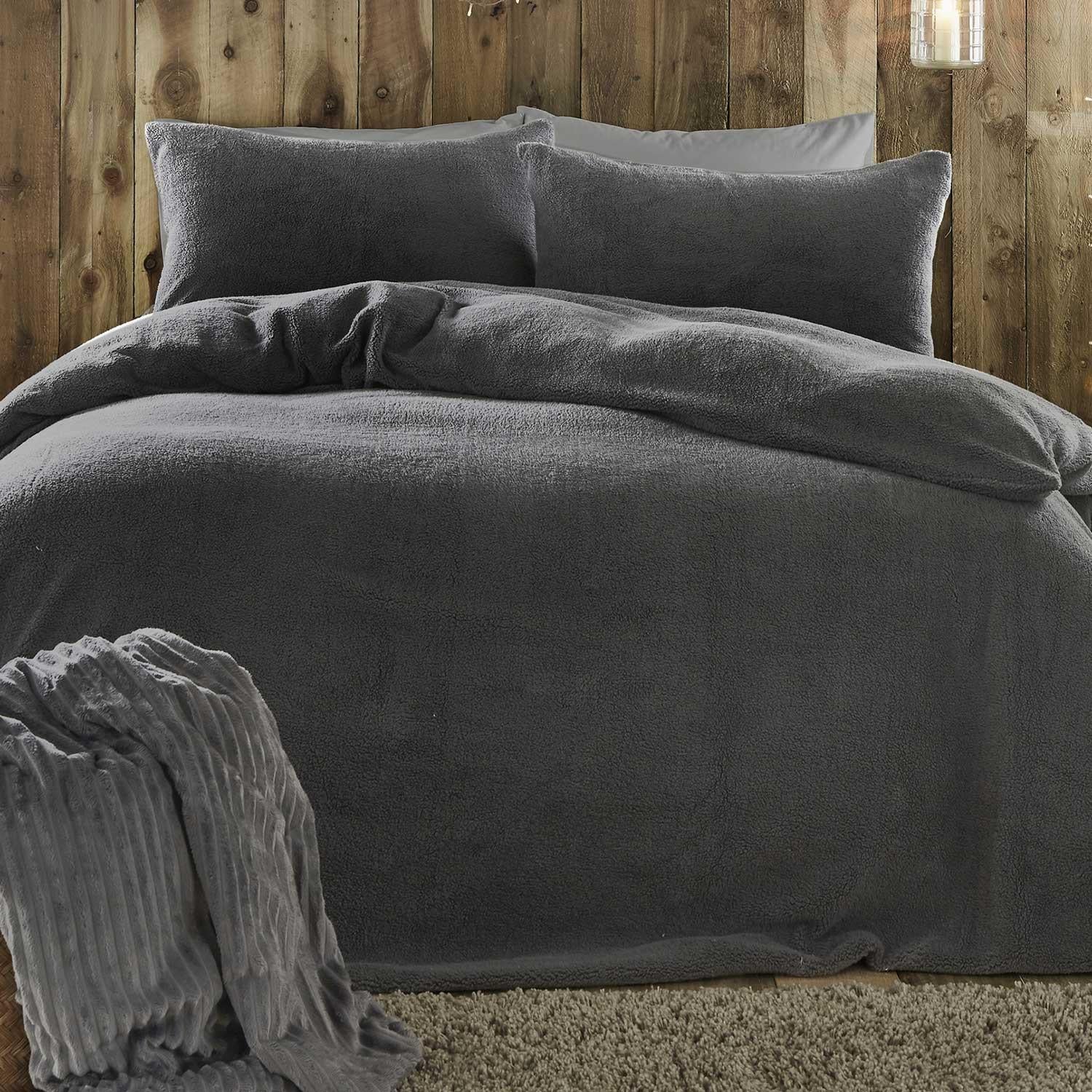 Sherpa Teddy Fleece Duvet Cover Set
