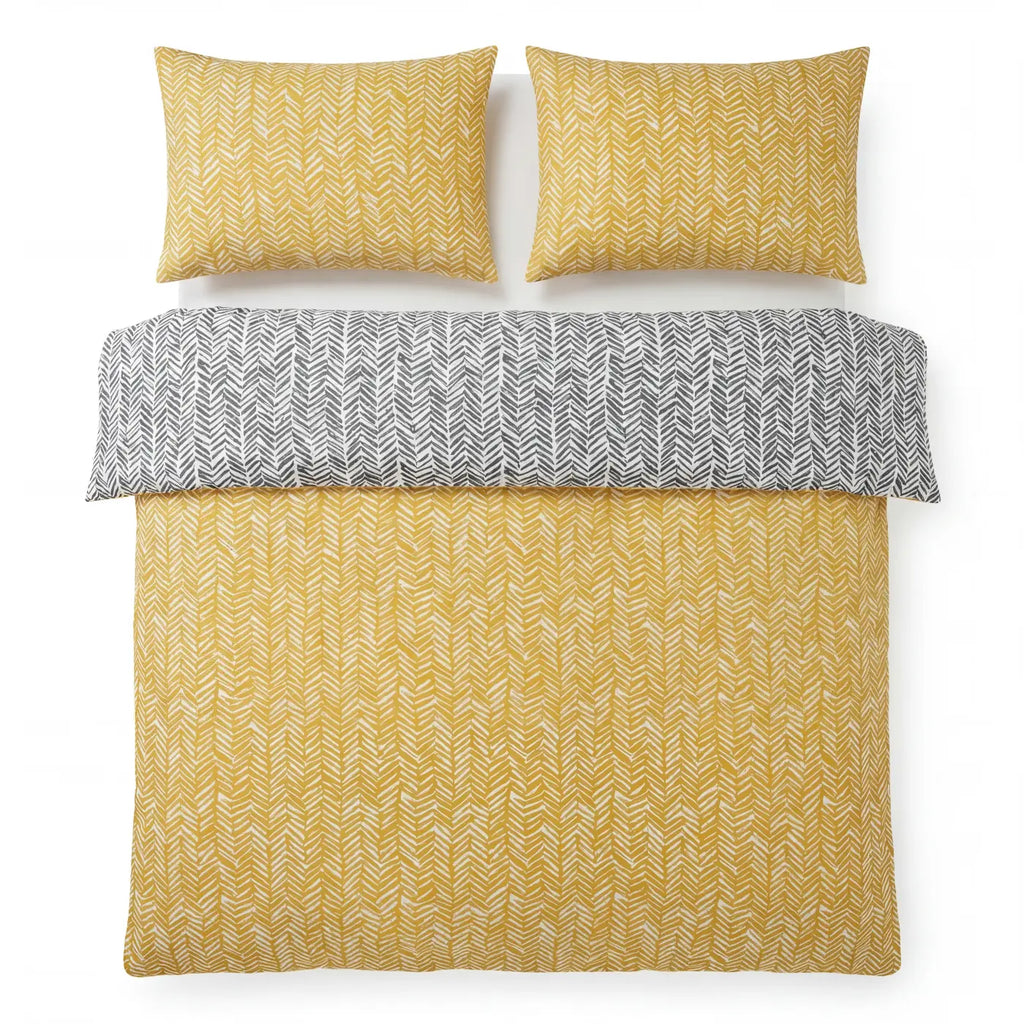 So Soft Helston Duvet Cover Set - Ochre image 4