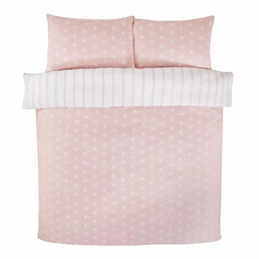 So Soft Spots & Stripes Duvet Cover Set - Blush image 4