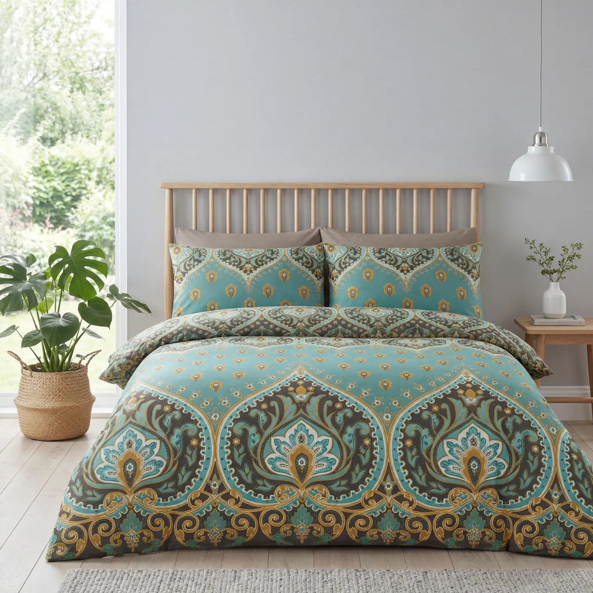 Asha Duvet Cover Set - Emerald