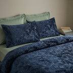 Paloma Velvet Duvet Cover Set - Navy image 2