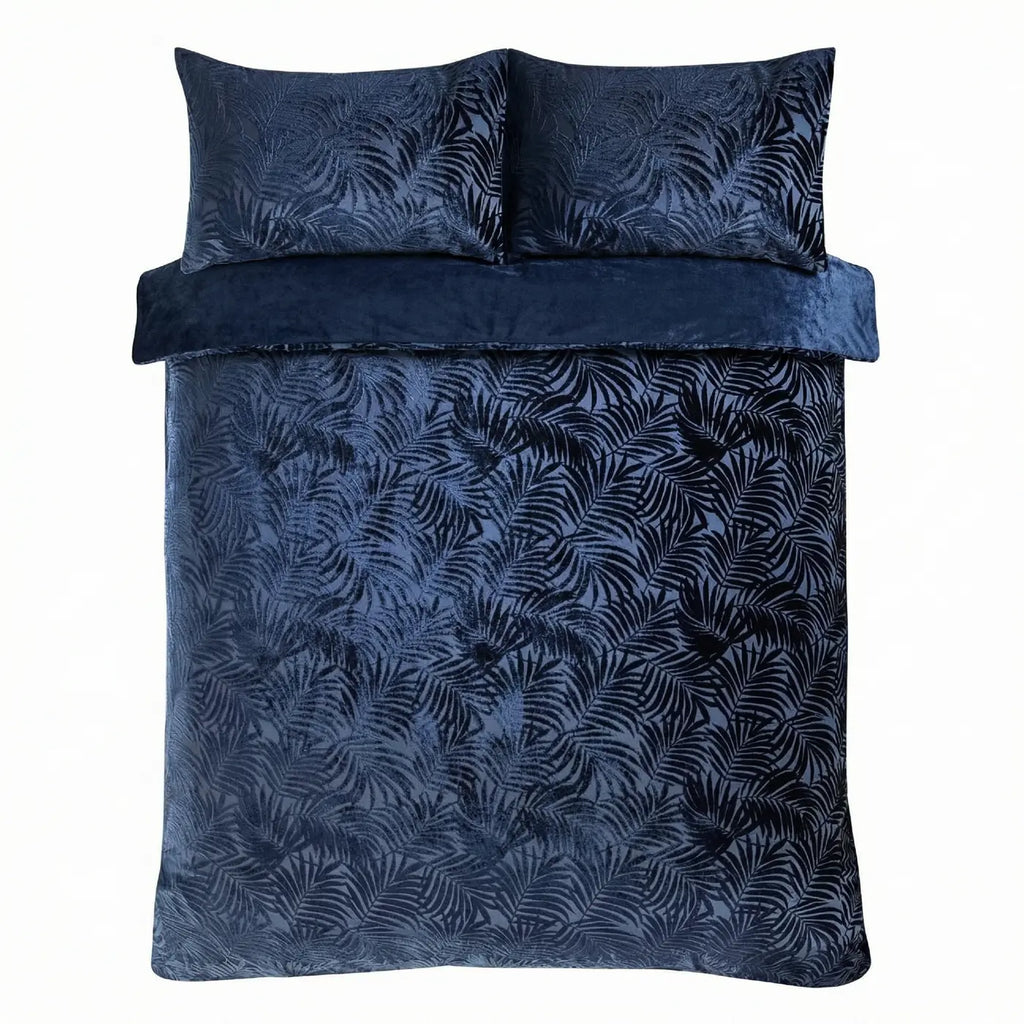 Paloma Velvet Duvet Cover Set - Navy image 3