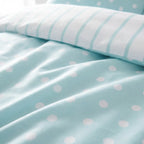 So Soft Spots & Stripes Duvet Cover Set - Duck Egg image 3