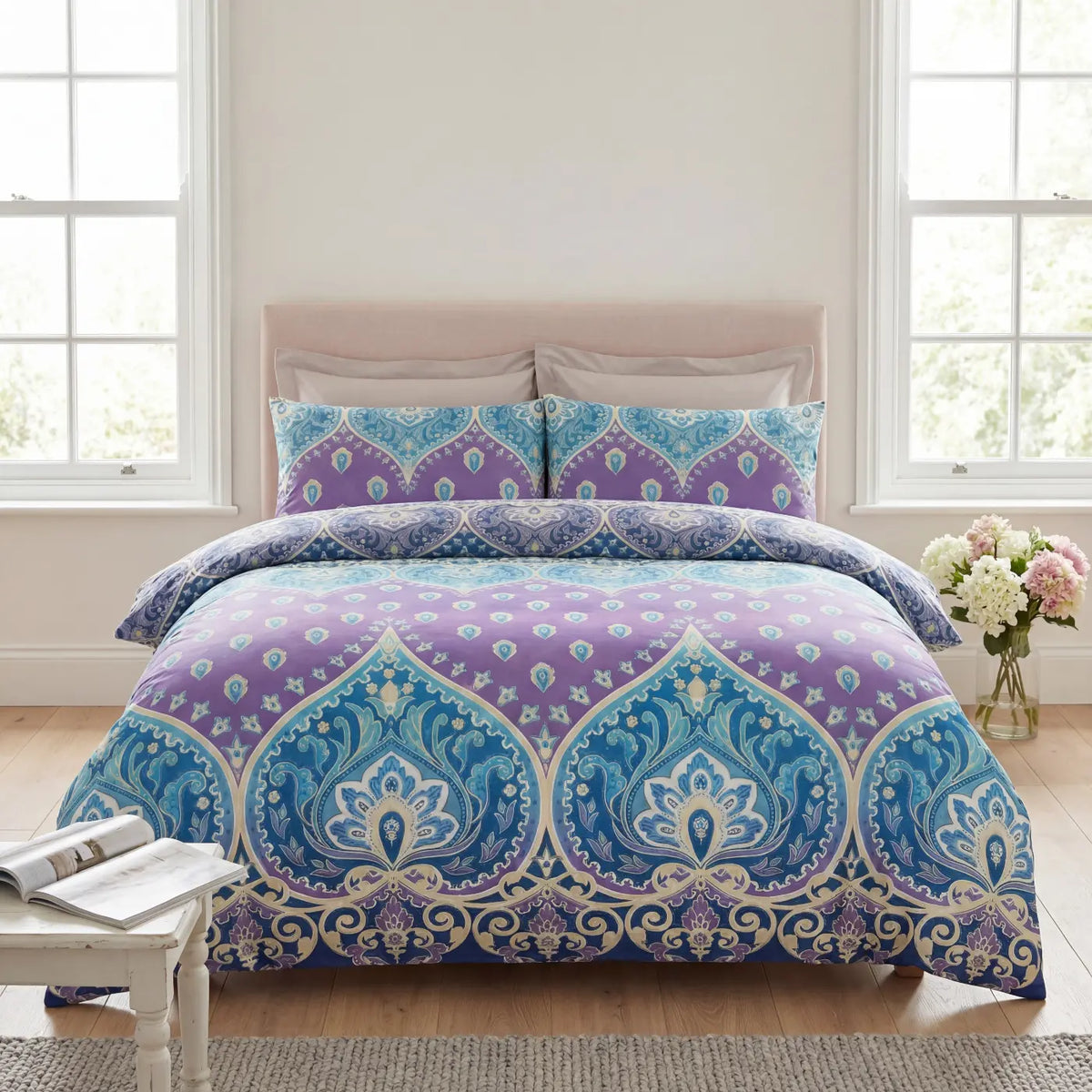 Asha Duvet Cover Set - Sapphire