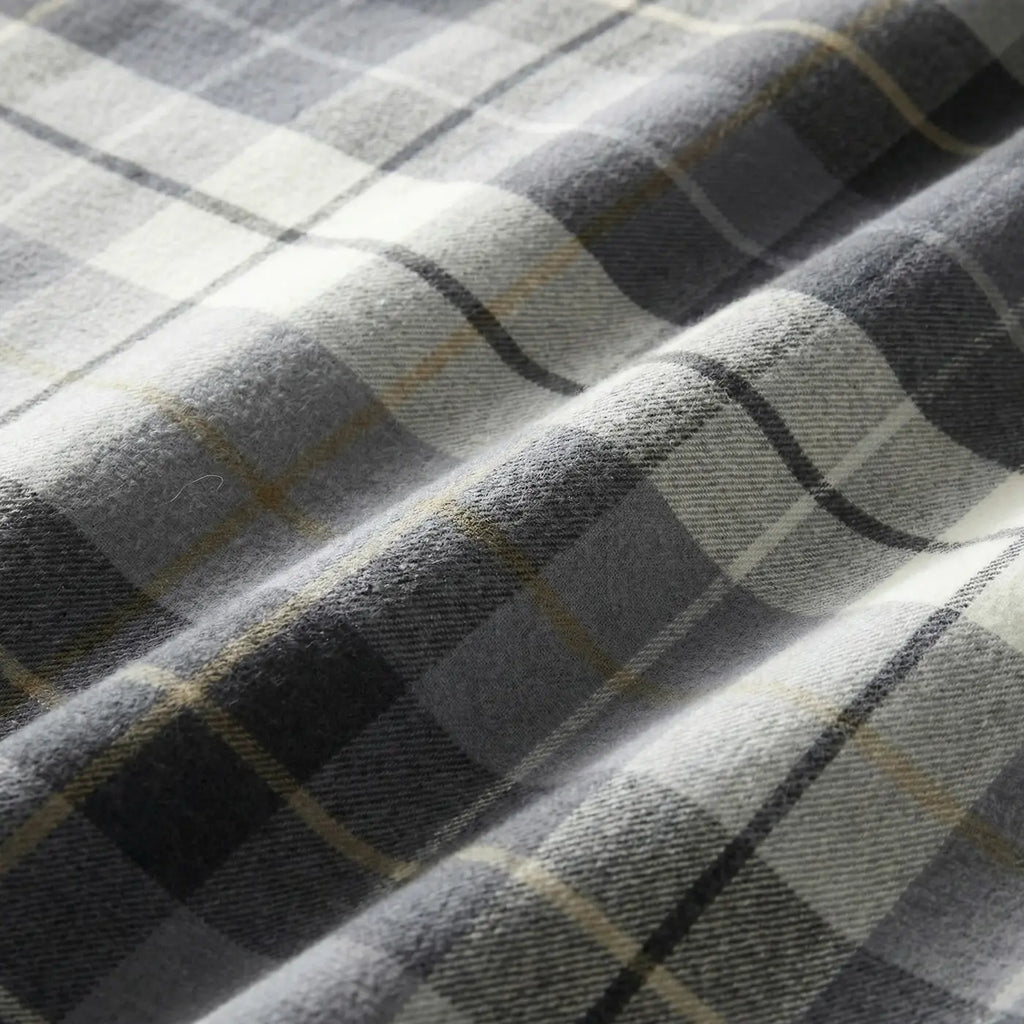 Lomond Check Flannelette Duvet Cover Set - Blue image 4