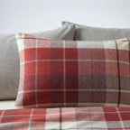Lomond Check Flannelette Duvet Cover Set - Red image 3