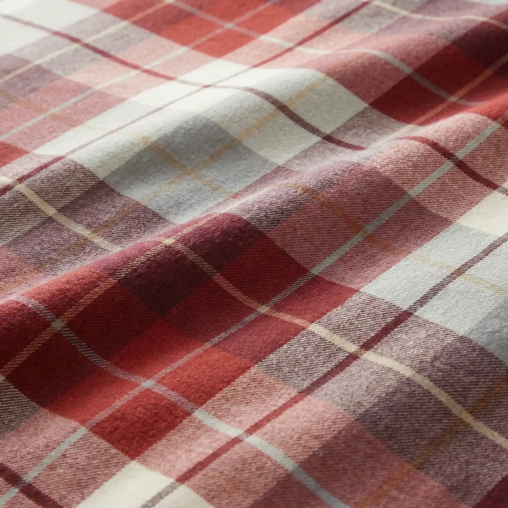 Lomond Check Flannelette Duvet Cover Set - Red image 4