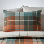 Lomond Check Flannelette Duvet Cover Set - Terracotta image 3