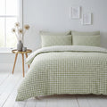 Gingham Check Duvet Cover Set - Green