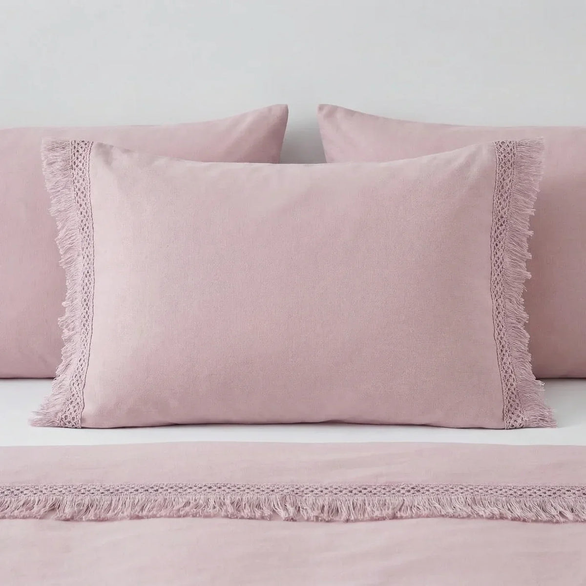 Tia Trellis Duvet Cover Set - Blush image 3