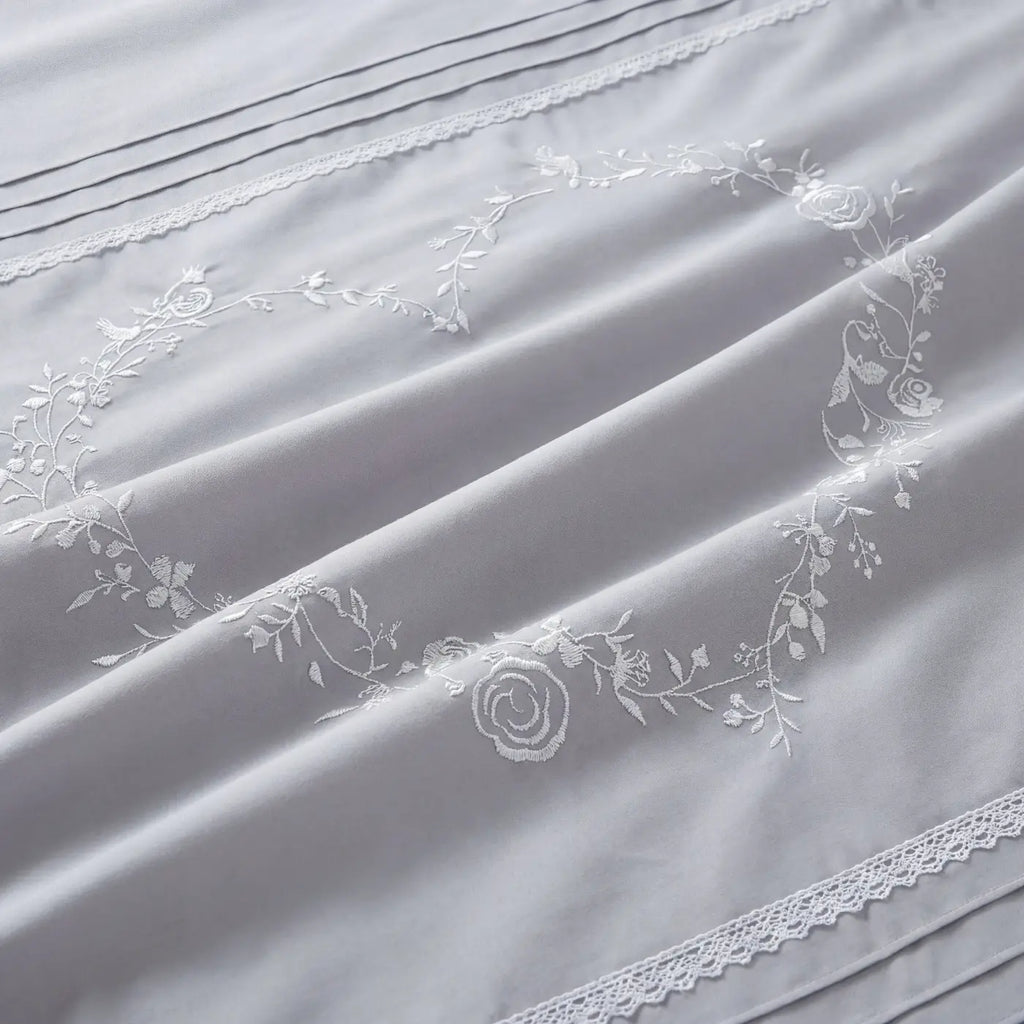 Heart Duvet Cover Set - Silver Grey image 3