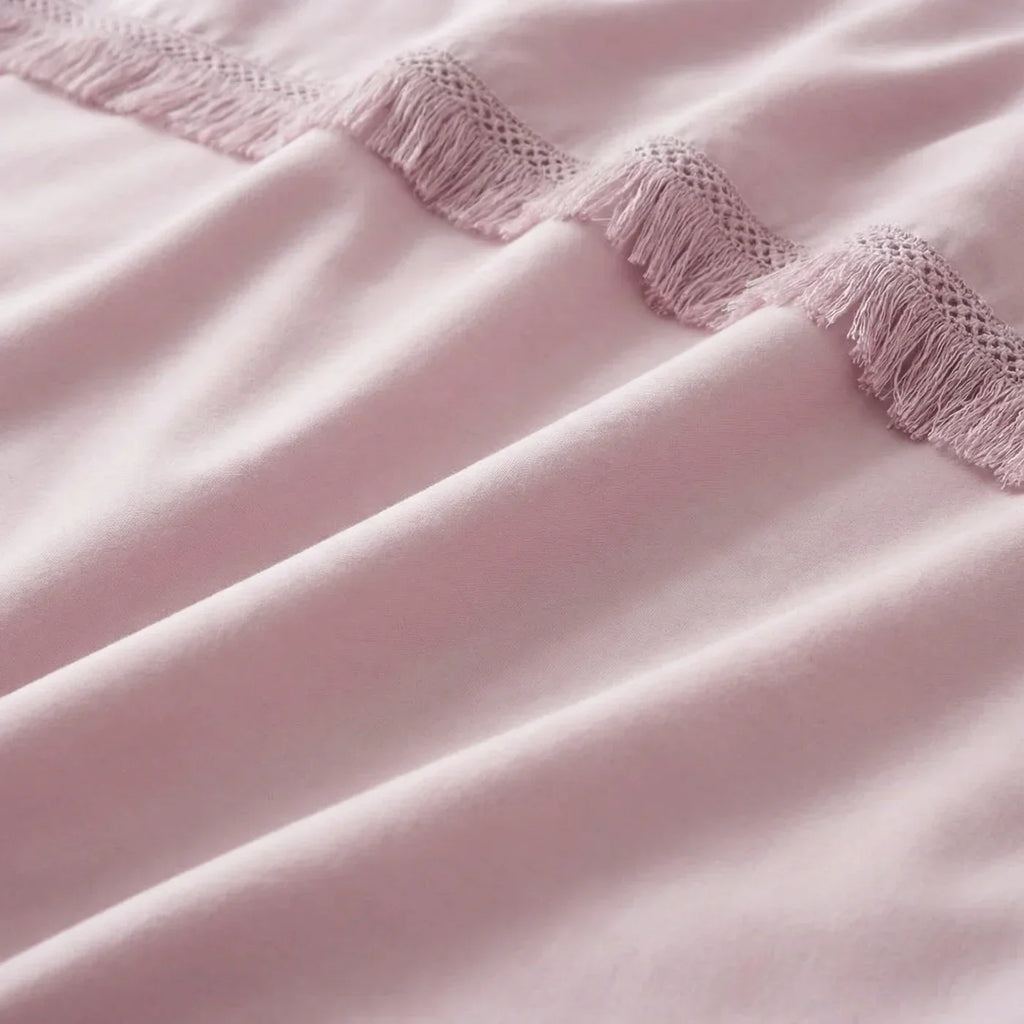 Tia Trellis Duvet Cover Set - Blush image 4