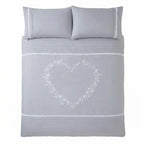 Heart Duvet Cover Set - Silver Grey image 4