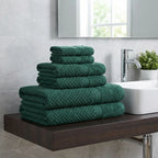 Versailles Jacquard 500gsm Cotton Towels - Jade Green