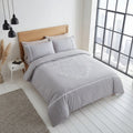 Heart Duvet Cover Set - Silver Grey