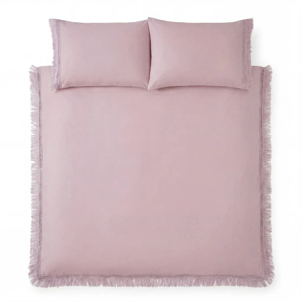 Tia Trellis Duvet Cover Set - Blush
