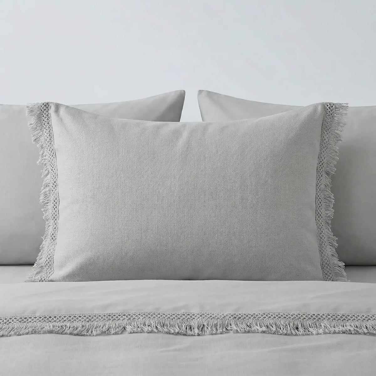 Tia Trellis Duvet Cover Set - Silver image 3