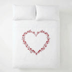 Heart Duvet Cover Set - White image 4