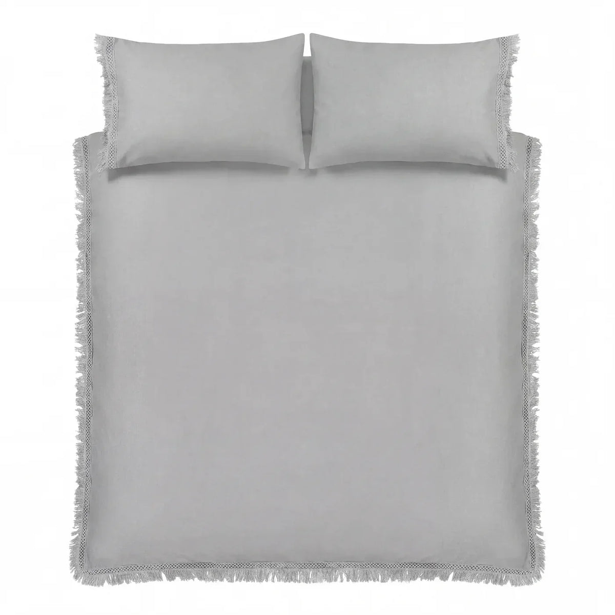 Tia Trellis Duvet Cover Set - Silver