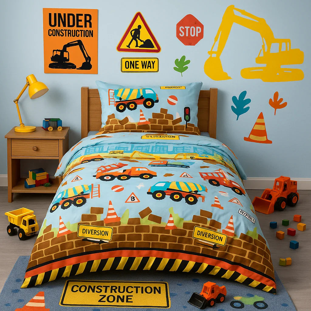 Under Construction Duvet Cover Set