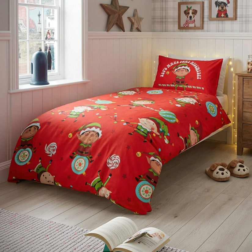 Naughty Elves Duvet Cover Set