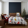 Moose Flannelette Duvet Cover Set Ochre