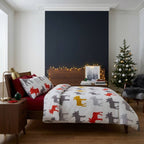 Moose Flannelette Duvet Cover Set Ochre