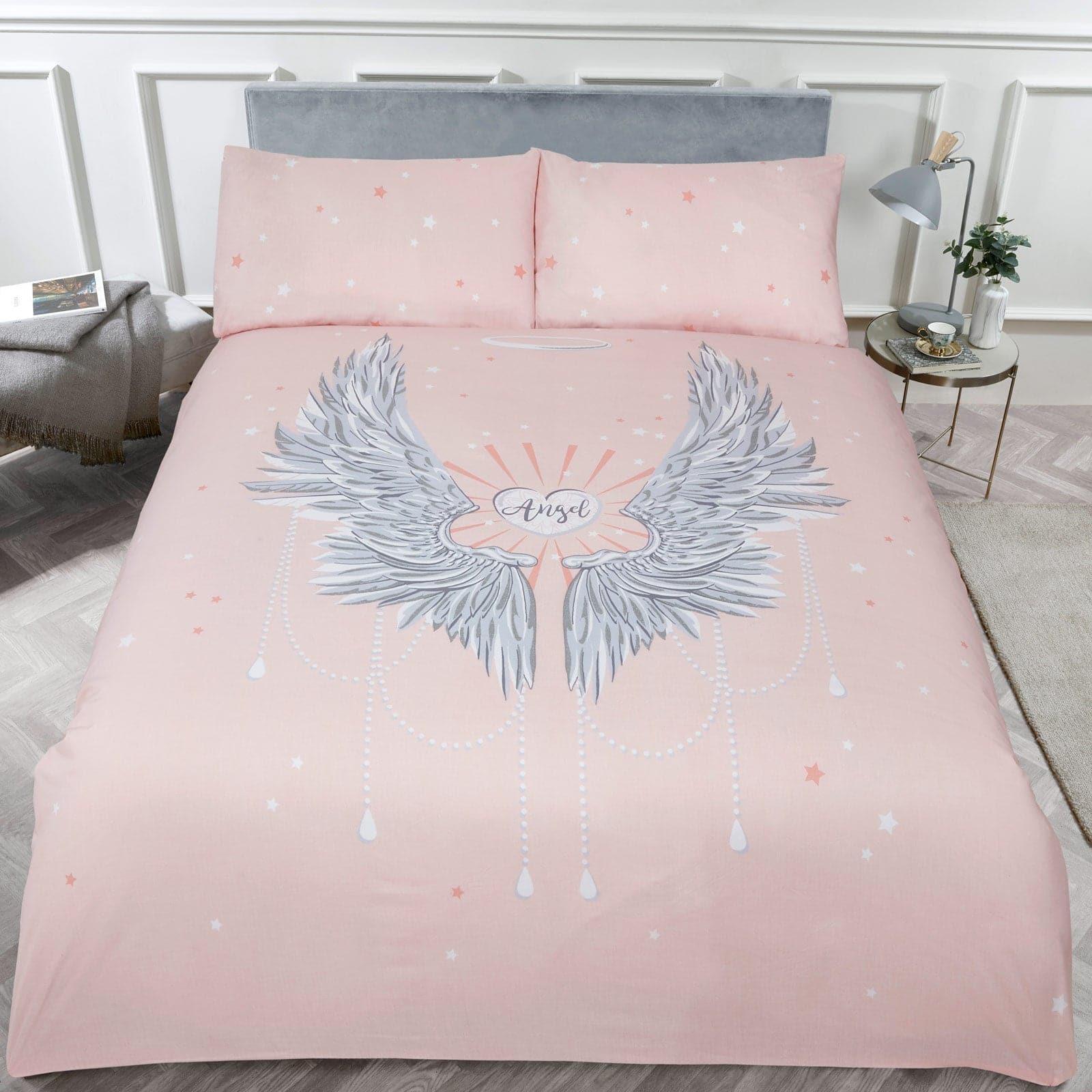 Angel Wings Duvet Cover Set Blush by Rapport Home