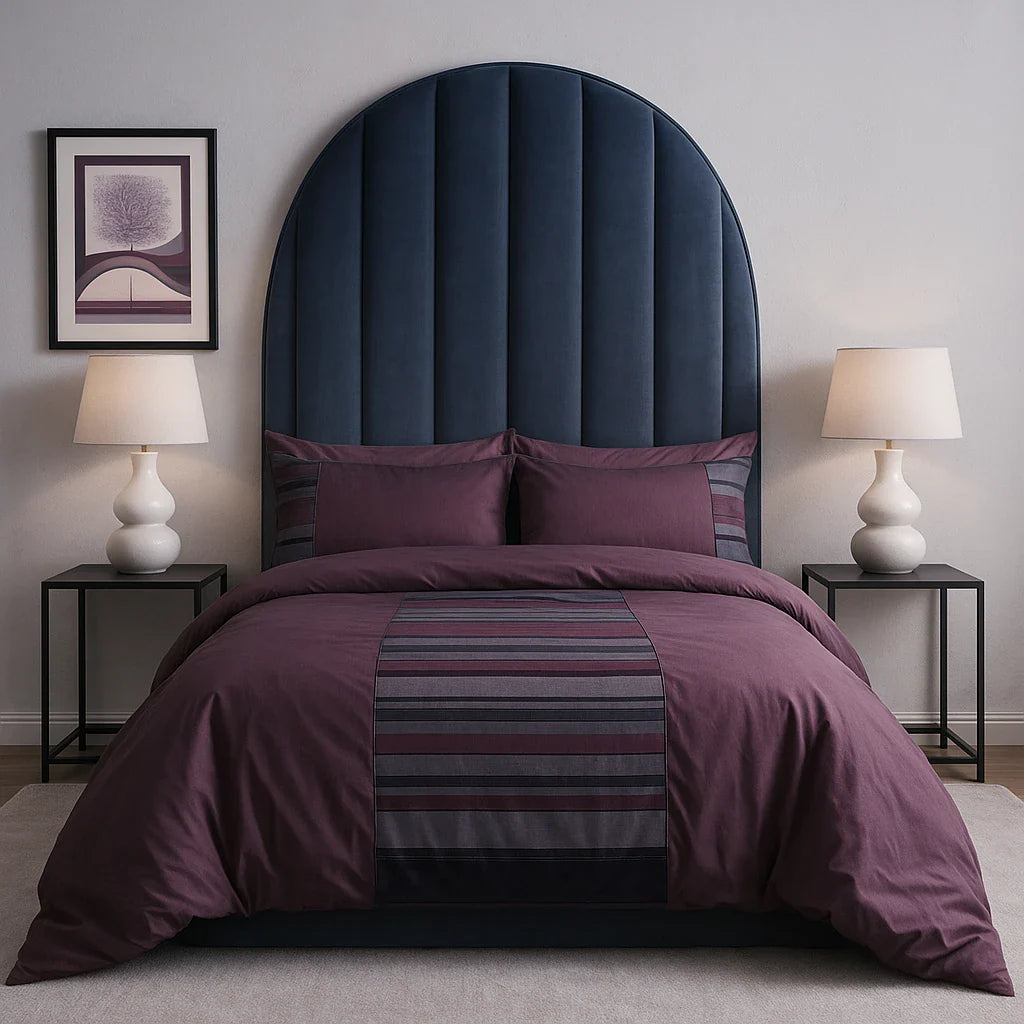 New York Faux Silk Duvet Cover Set