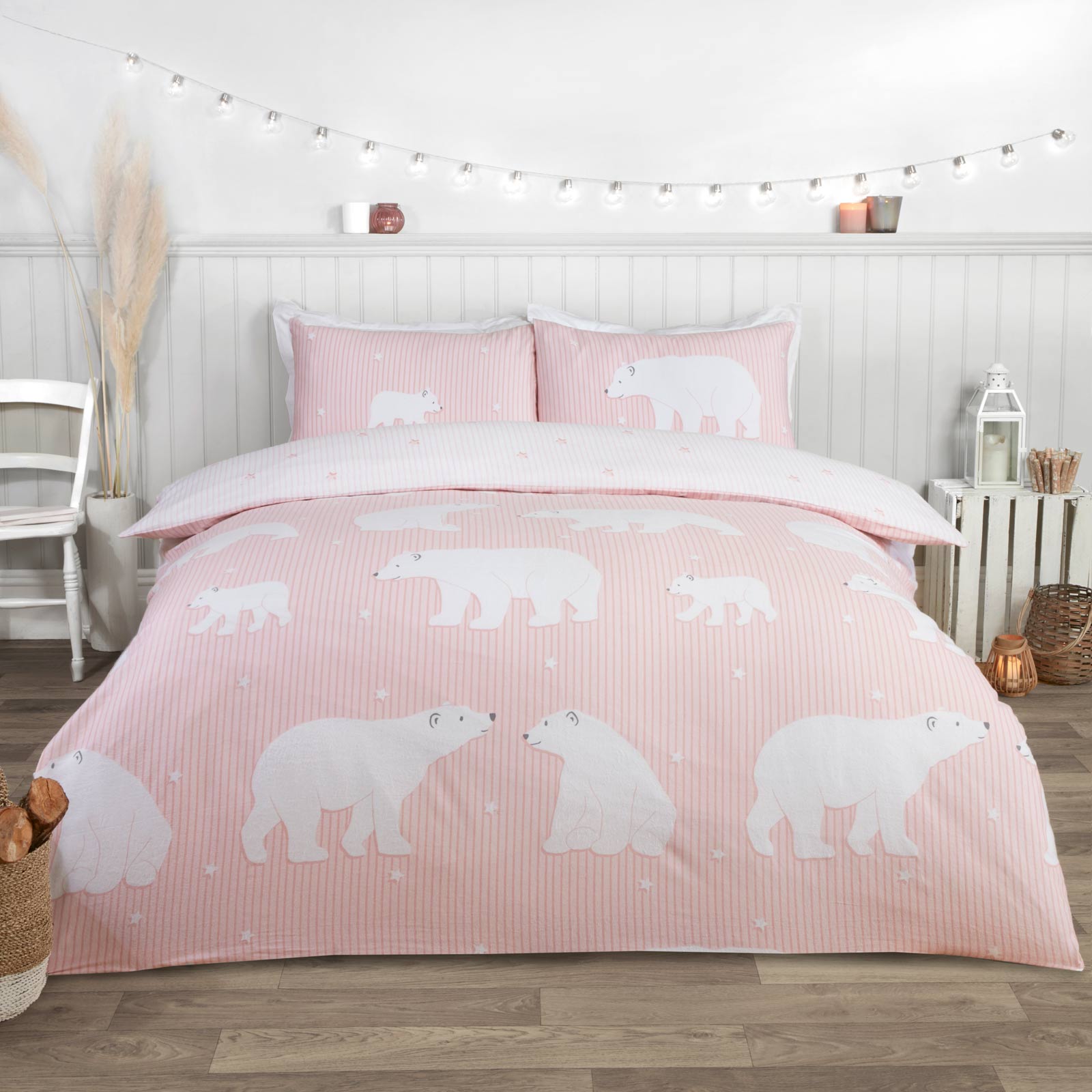 Polar Bear Flannelette Duvet Cover Set