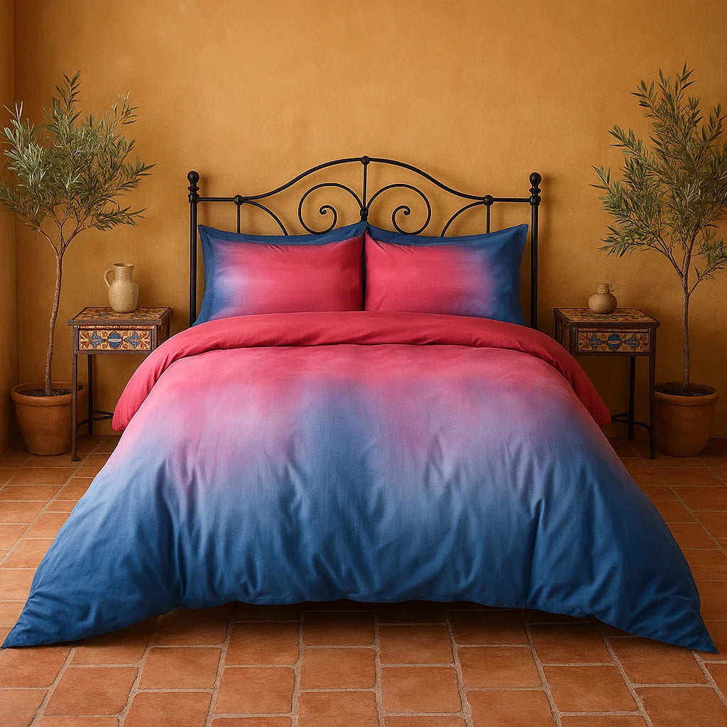 Ombre Duvet Cover Set Red