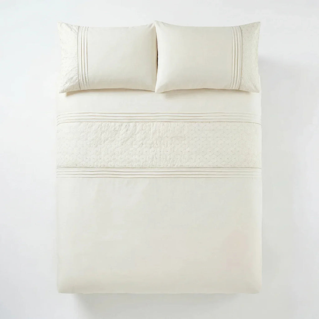 Everdean Duvet Cover Set - Cream