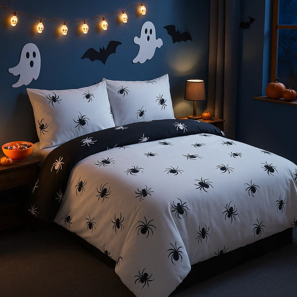 So Soft Black Spider Duvet Cover Set
