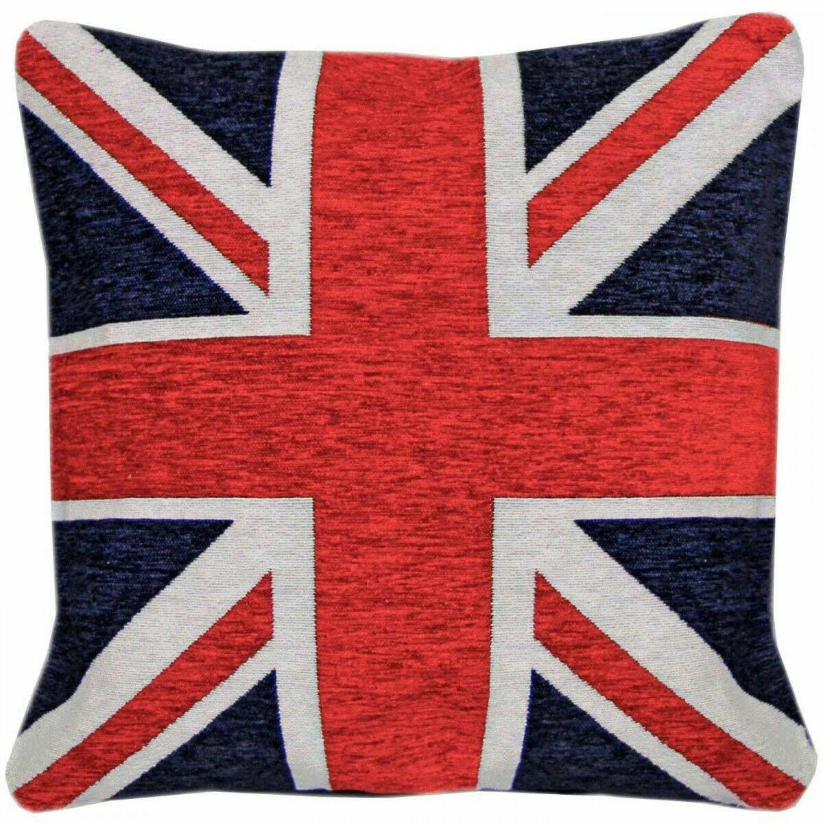 Union Jack Chenille Cushion Cover 18" x 18