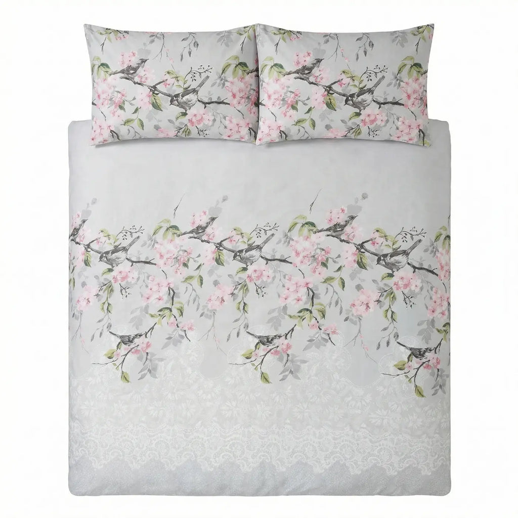 Eloise Floral Duvet Cover Set - Grey image 5