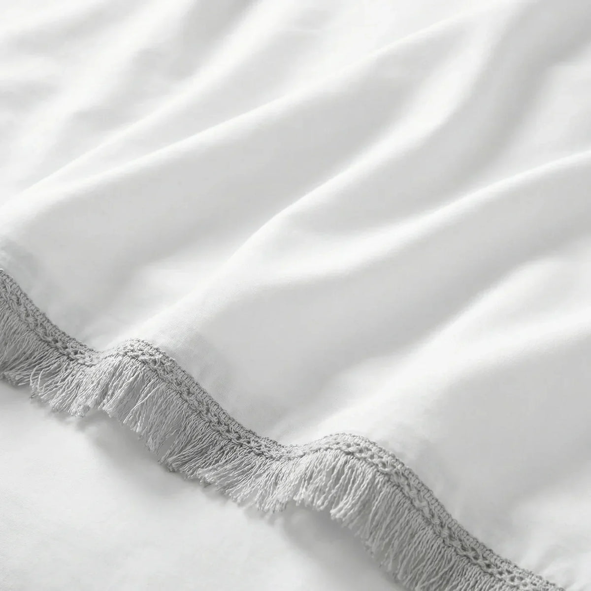 Tia Trellis Duvet Cover Set - White image 4