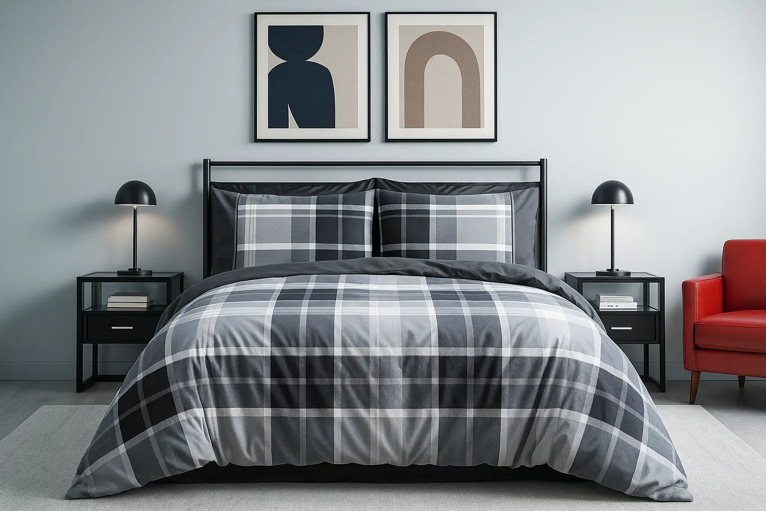 Argyle Duvet Cover Bedding Set