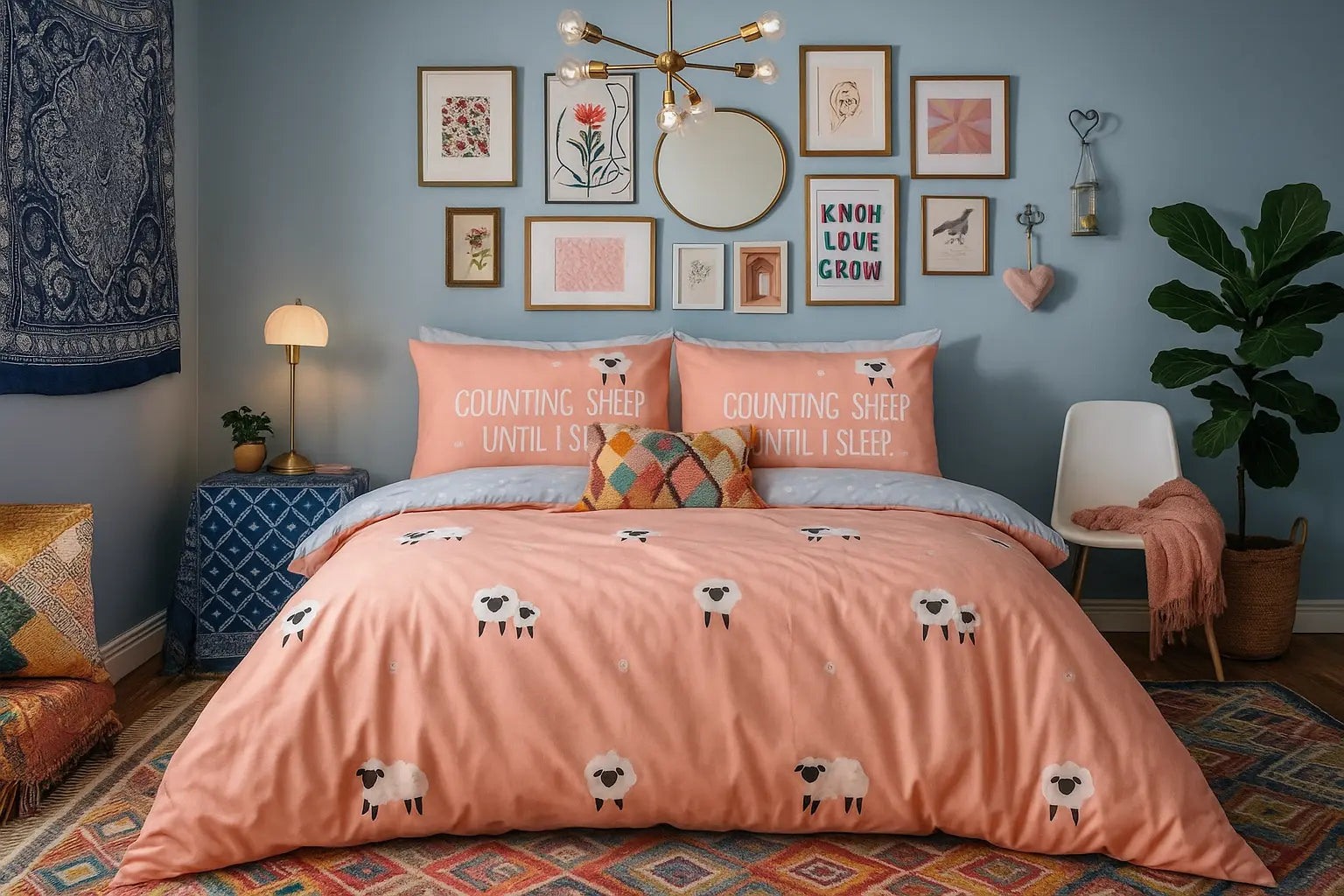 Counting Sheep Duvet Cover Bedding Set
