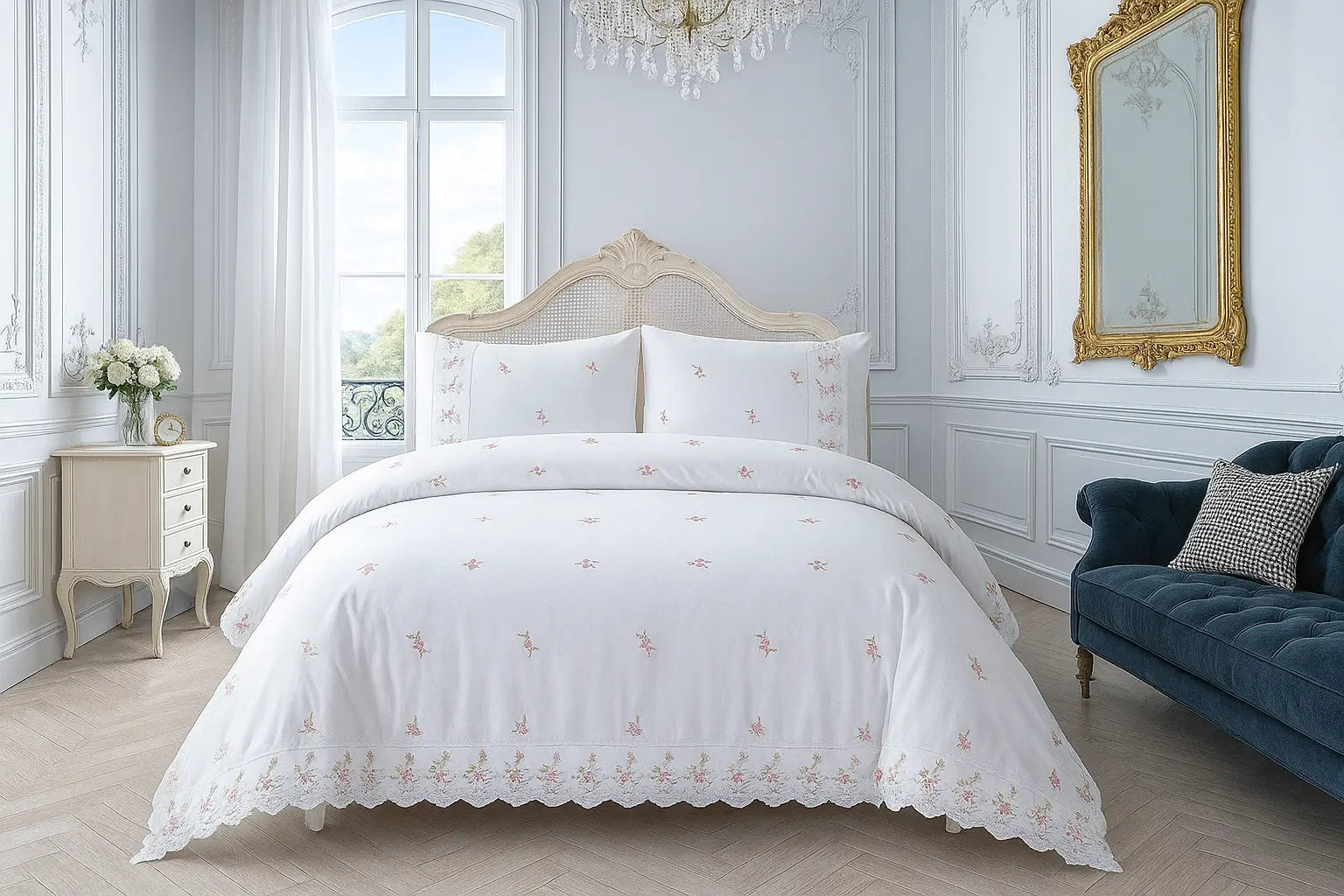 Sophie Embroidered Duvet Cover Bedding Set