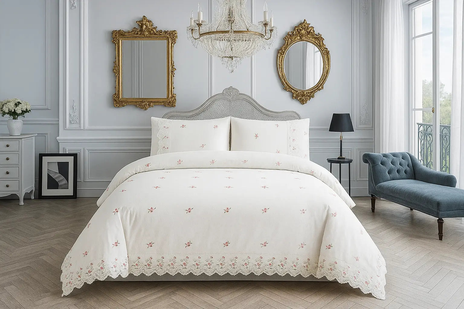 Sophie Embroidered Duvet Cover Bedding Set