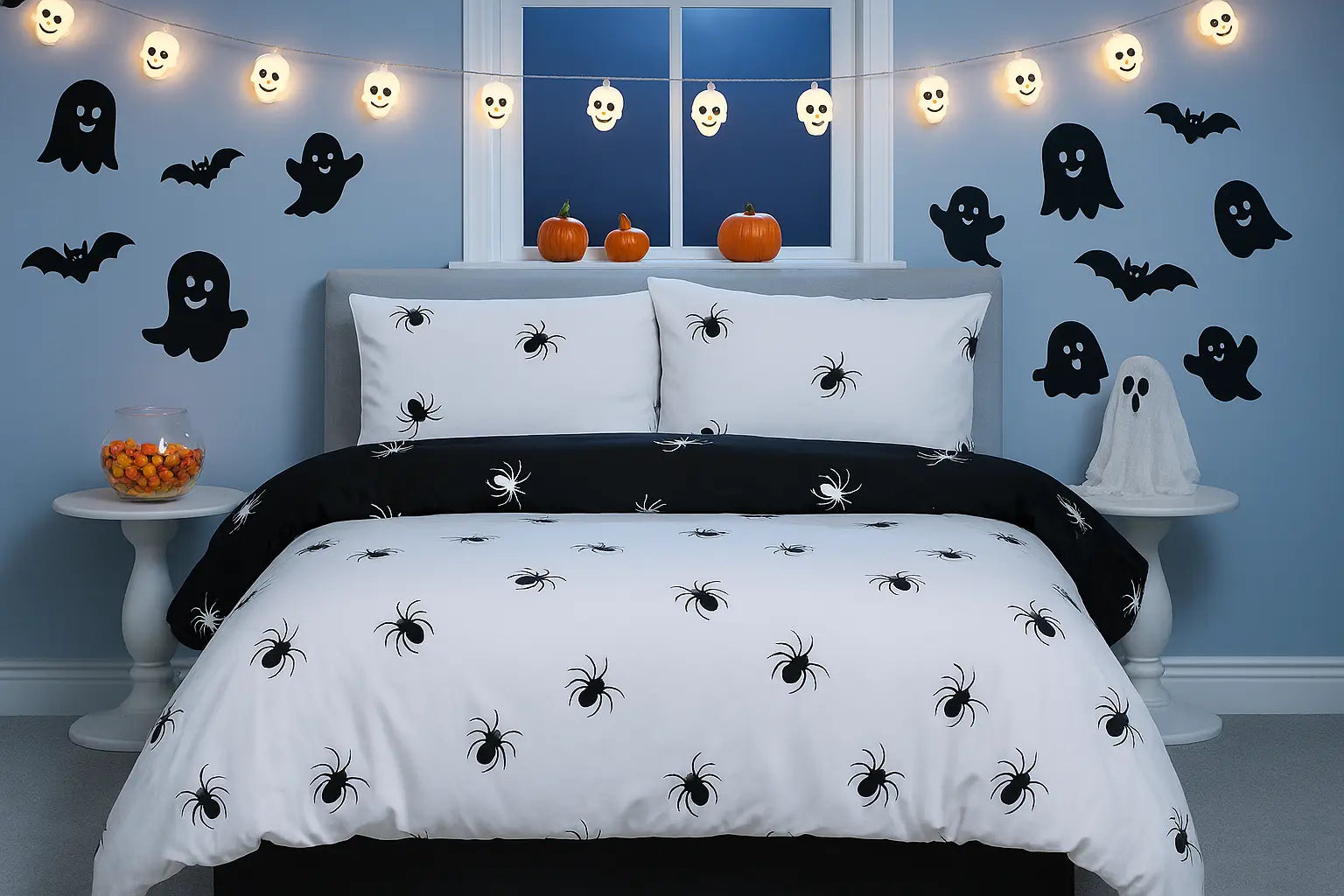 Black Spider Duvet Cover Bedding Set