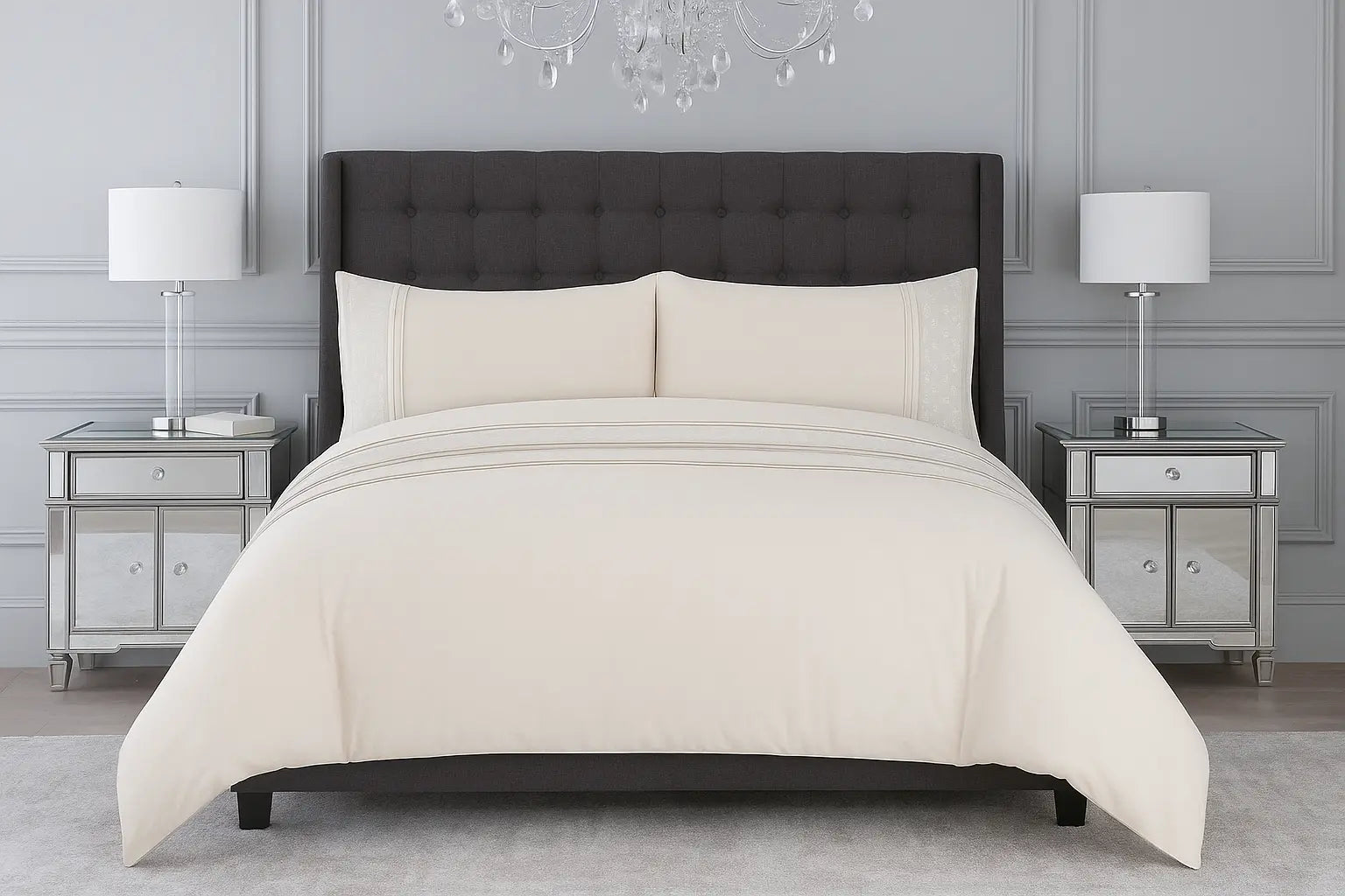 Charlotte Embroidered Duvet Cover Bedding Set