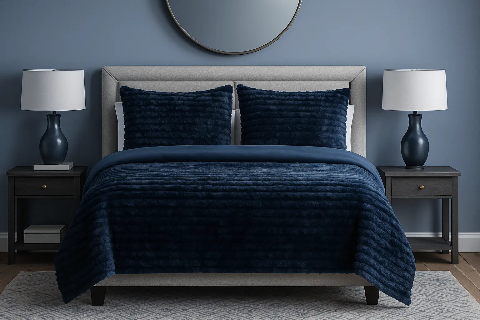 Rabbit Faux Fur Duvet Cover Bedding Set